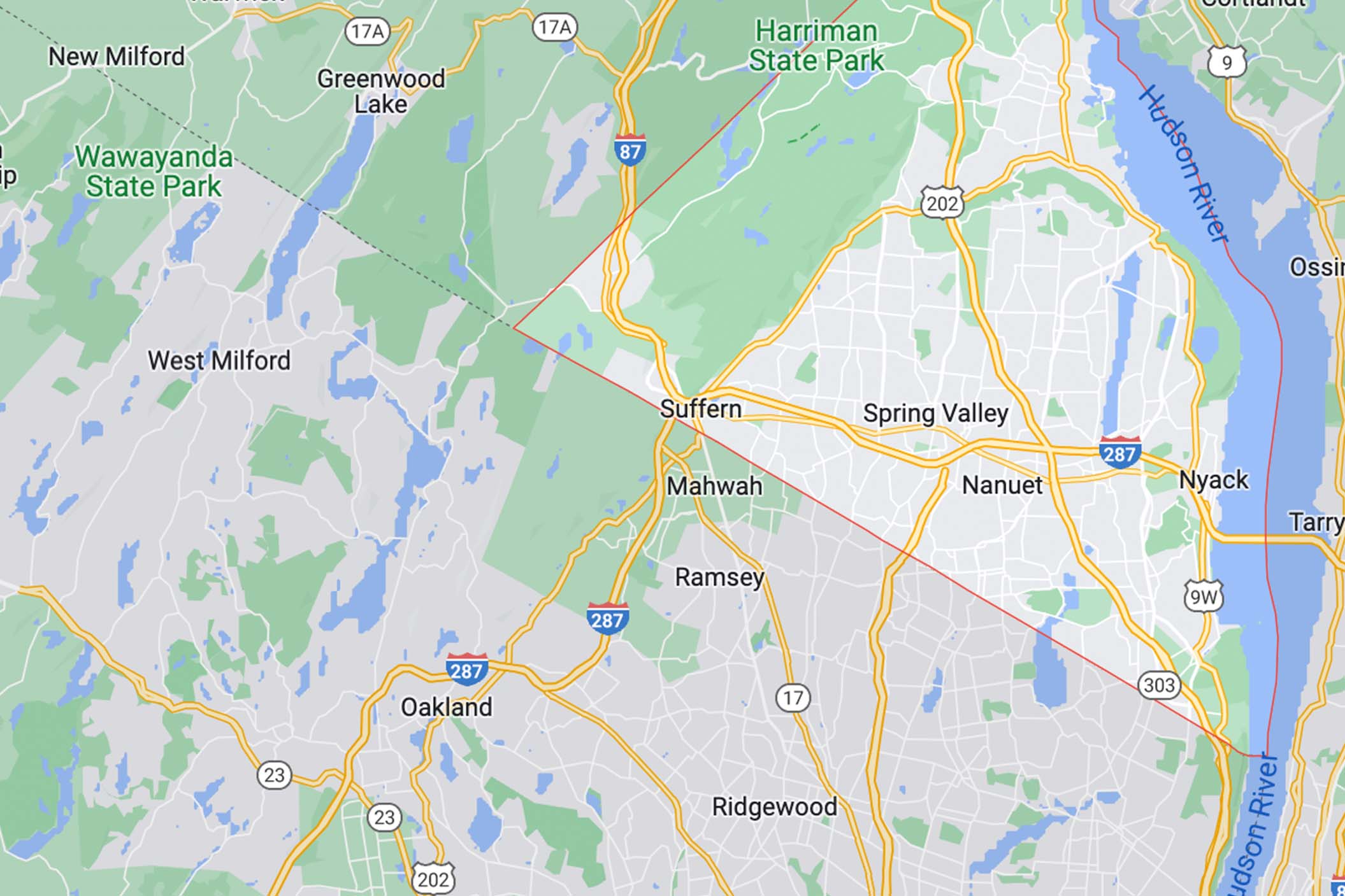 Rockland County NY map
